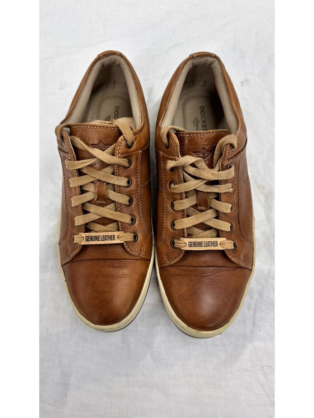Dockers Norwalk Men’s 9M Casual Leather Oxford Sneaker Brown 90-37912 Preowned